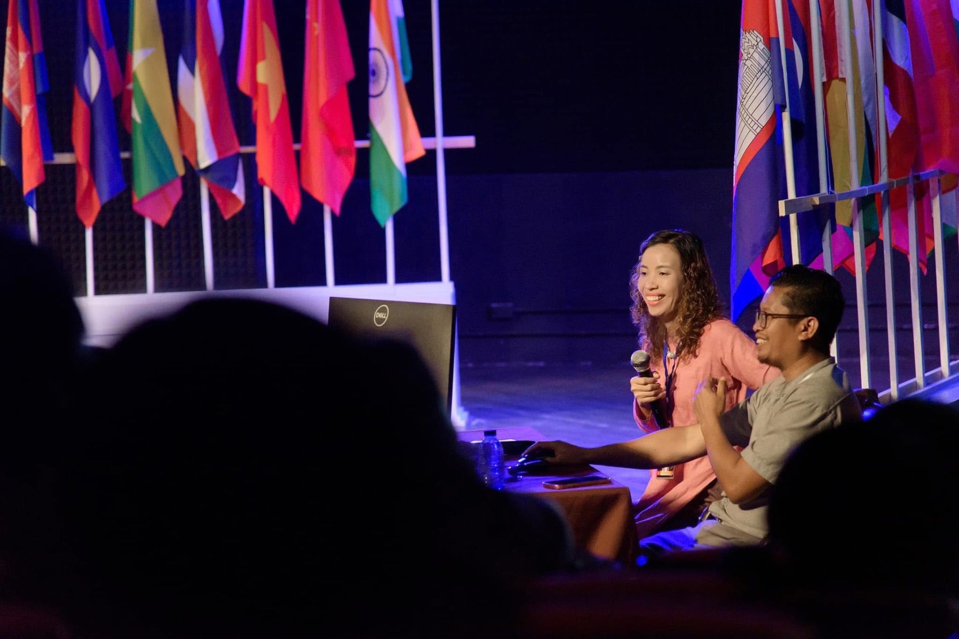 Speaking at an event