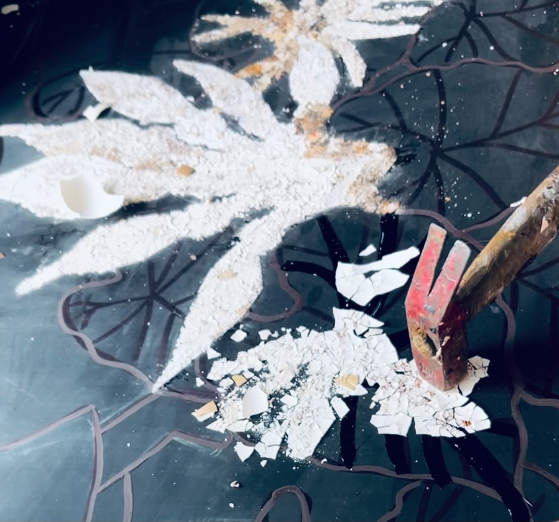 Vietnamese lacquer painting process