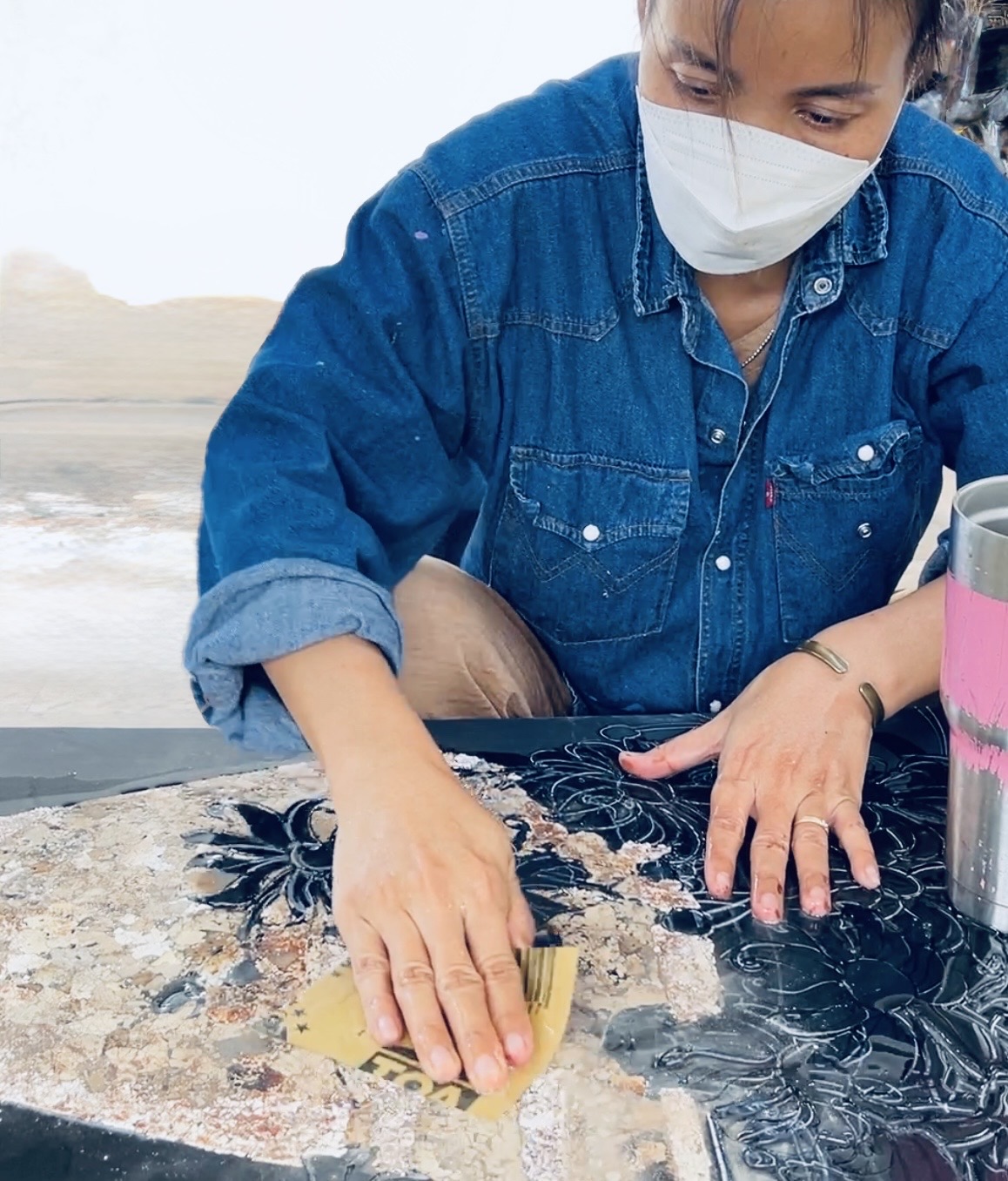 Vietnamese lacquer painting process