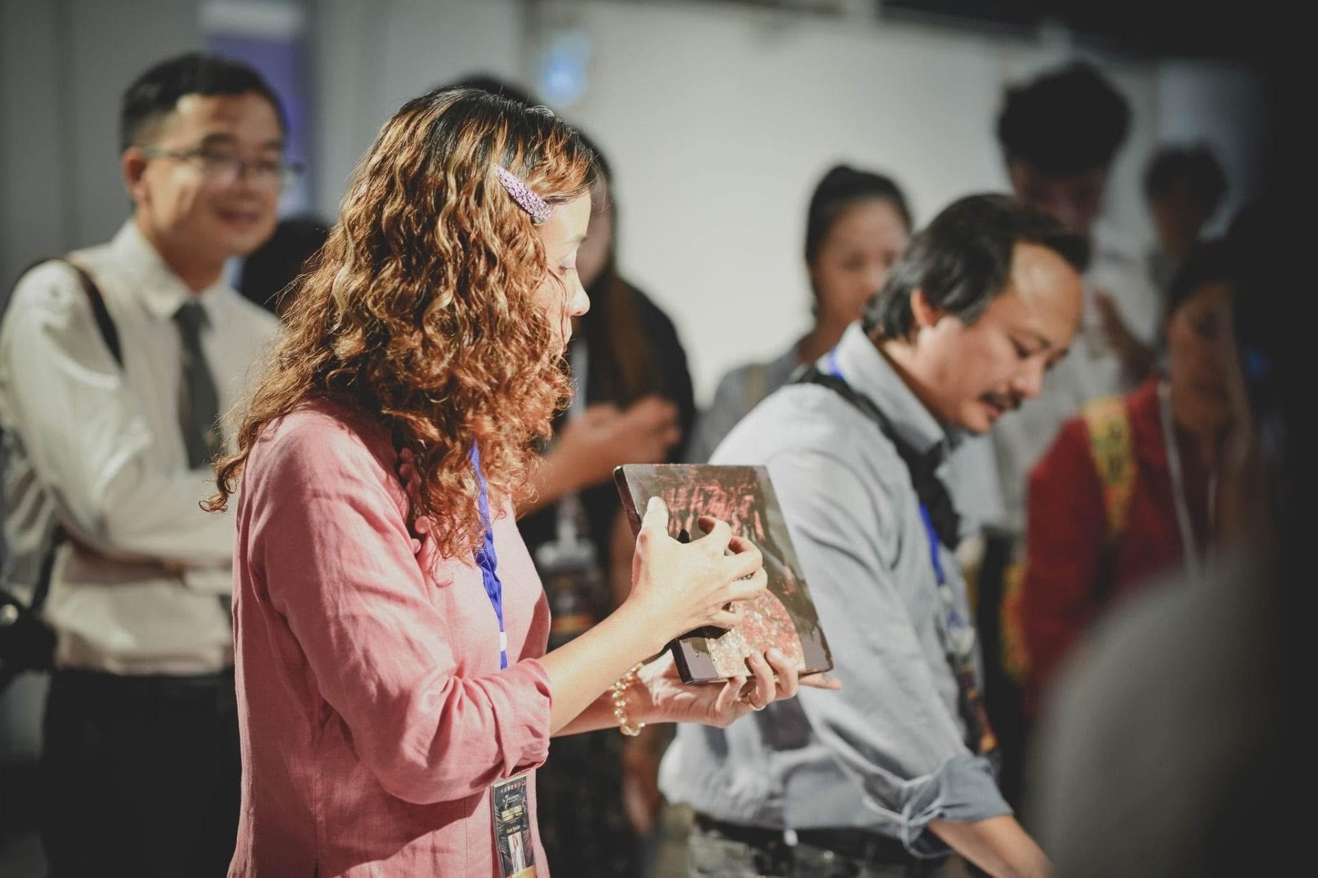 At an exhibition