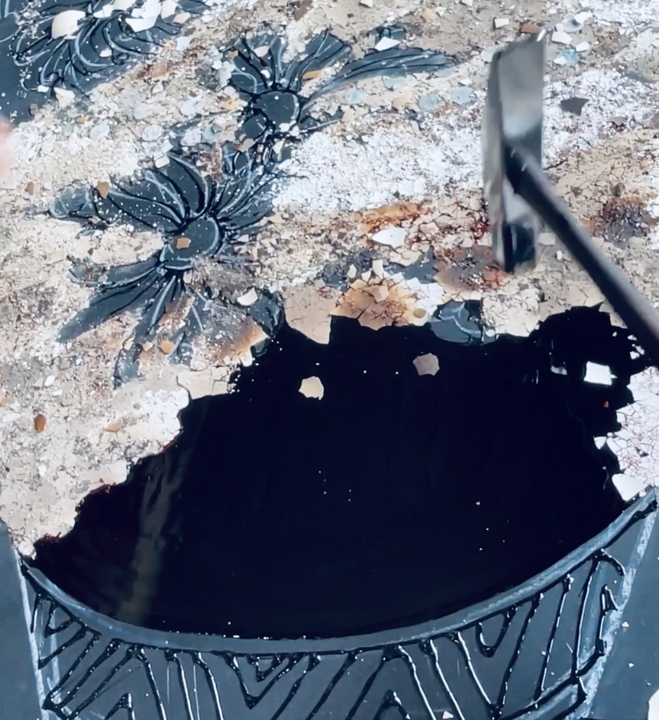 Vietnamese lacquer painting process